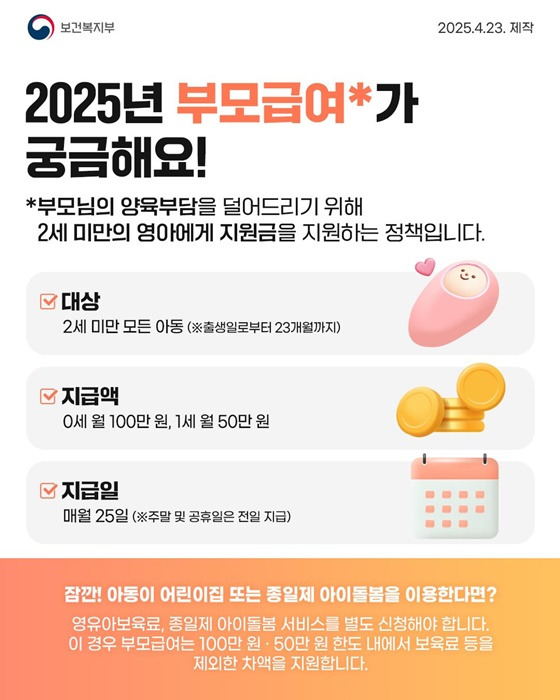 부모급여 신청안내