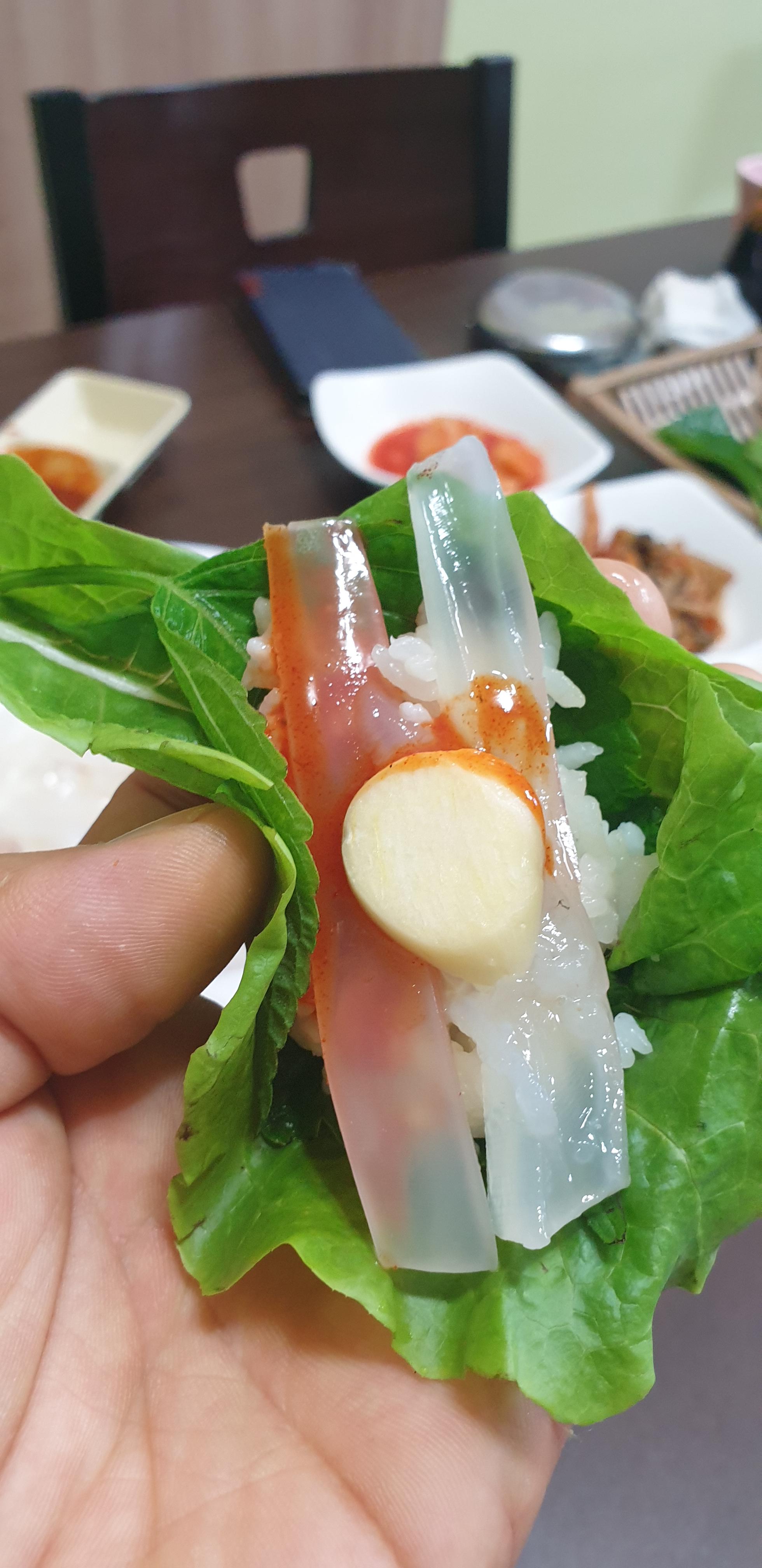  제주여행 동문시장 수산물코너 한치회로 한끼하기