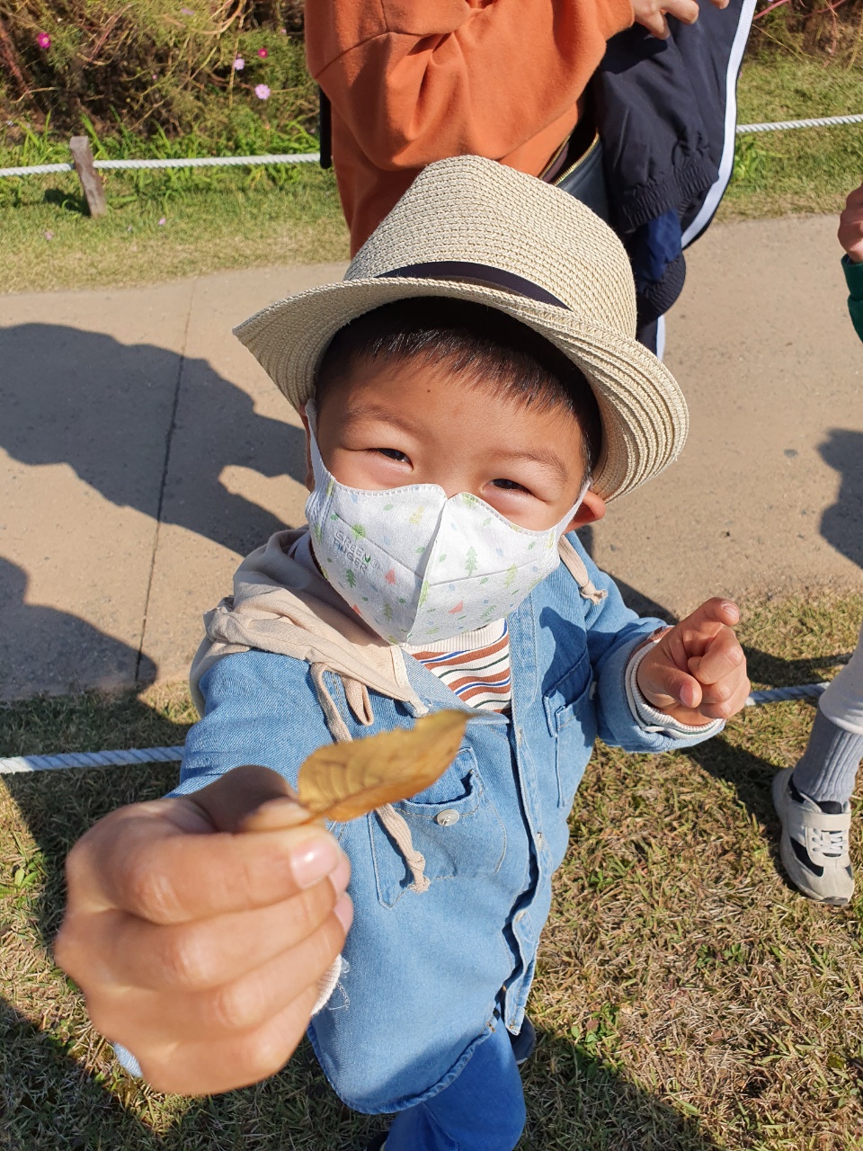 그린핑거키즈마스크 아들 착용사진