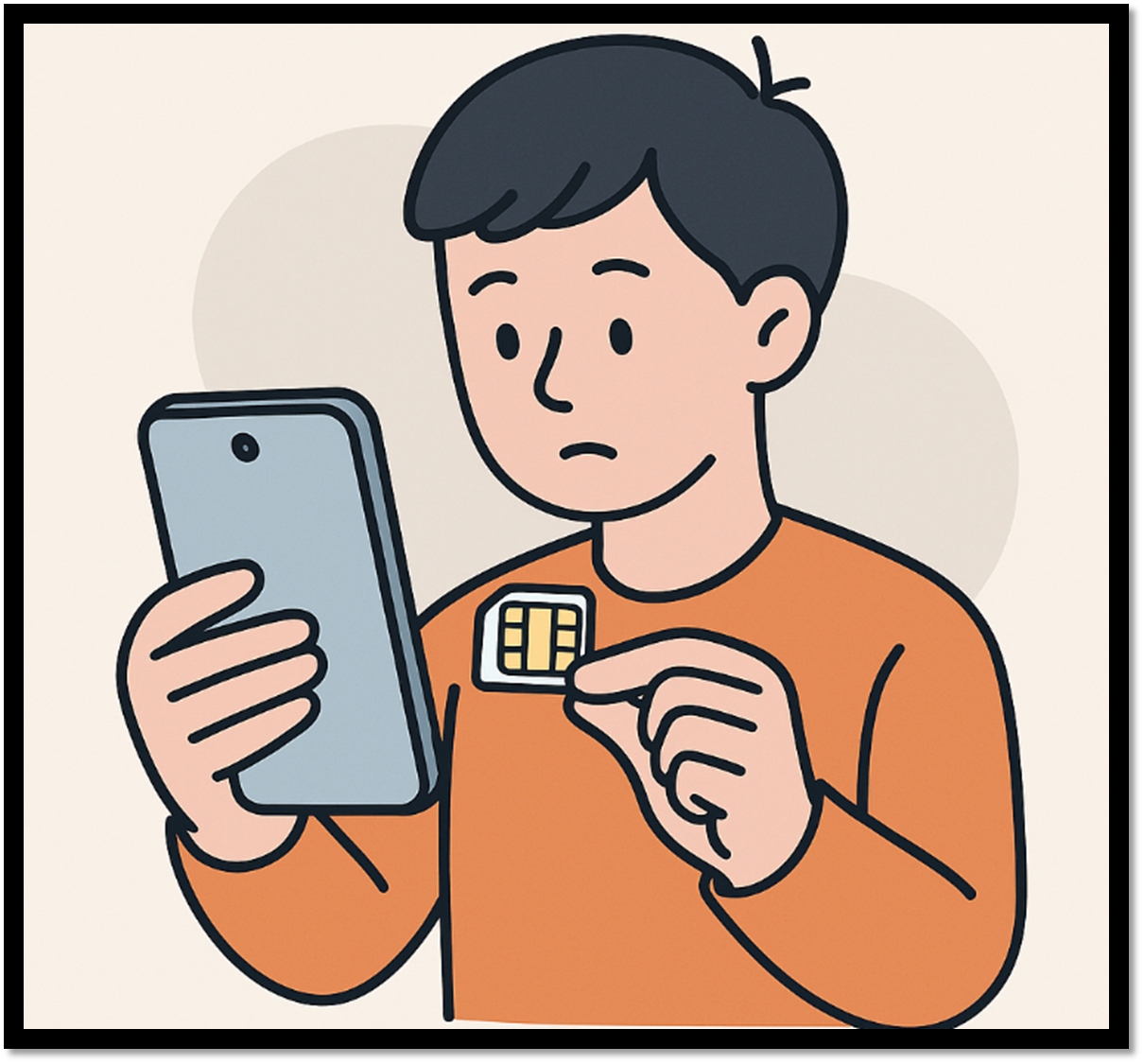 유심교체 이미지 일러스트