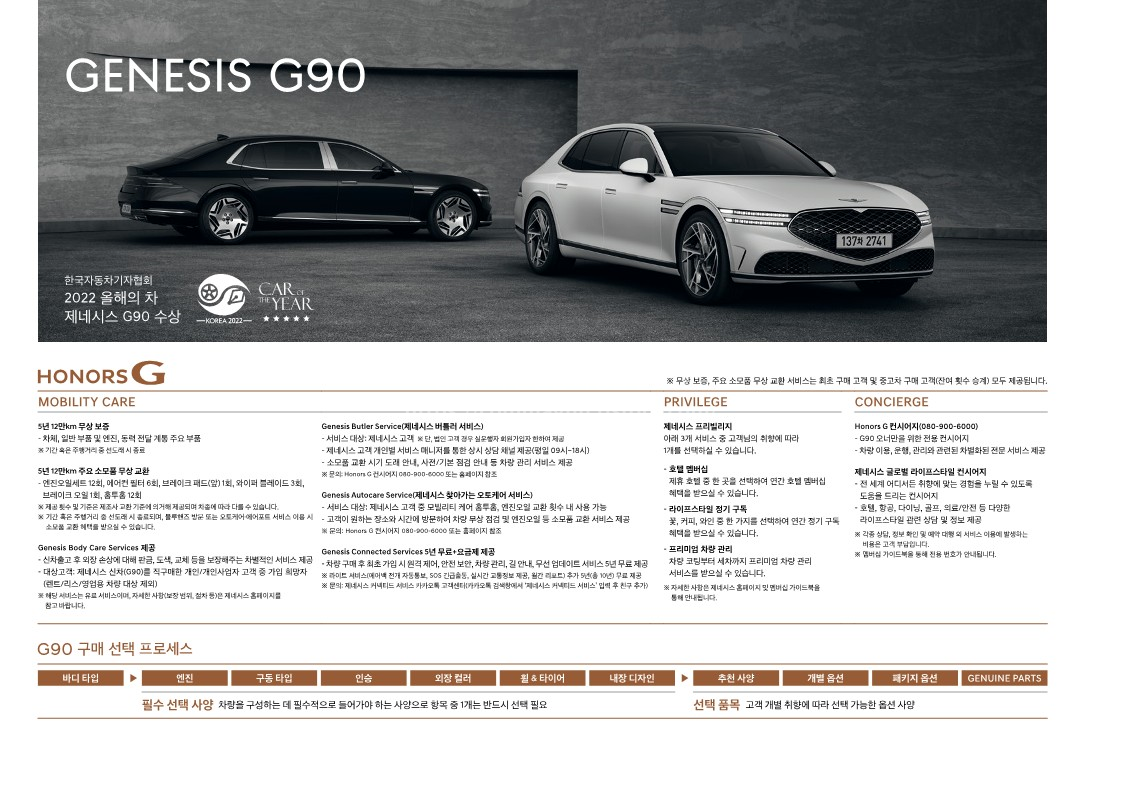 제네시스 G90 가격표