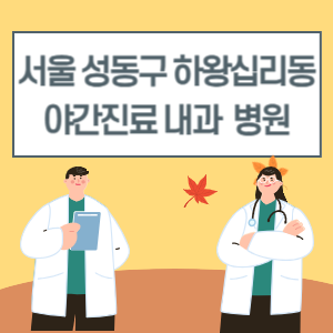 성동구 하왕십리동 야간진료 내과 병원 리스트 (18시 이후 늦게까지하는 병원)