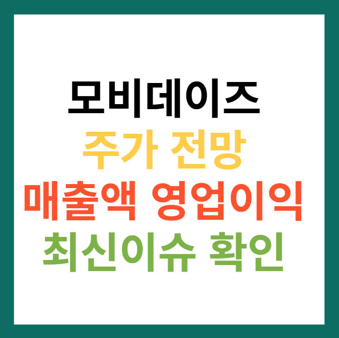 모비데이즈 주가 전망