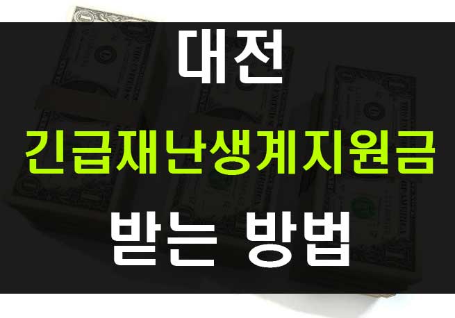  대전 긴급재난생계지원금 재난기본소득 신청 방법