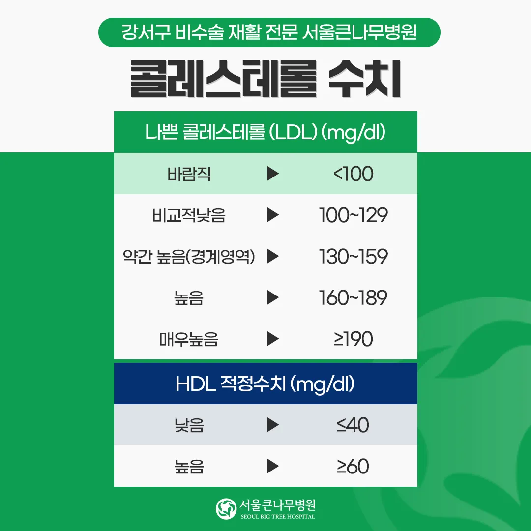 총콜레스테롤 이란 정상수치 낮추는법_1