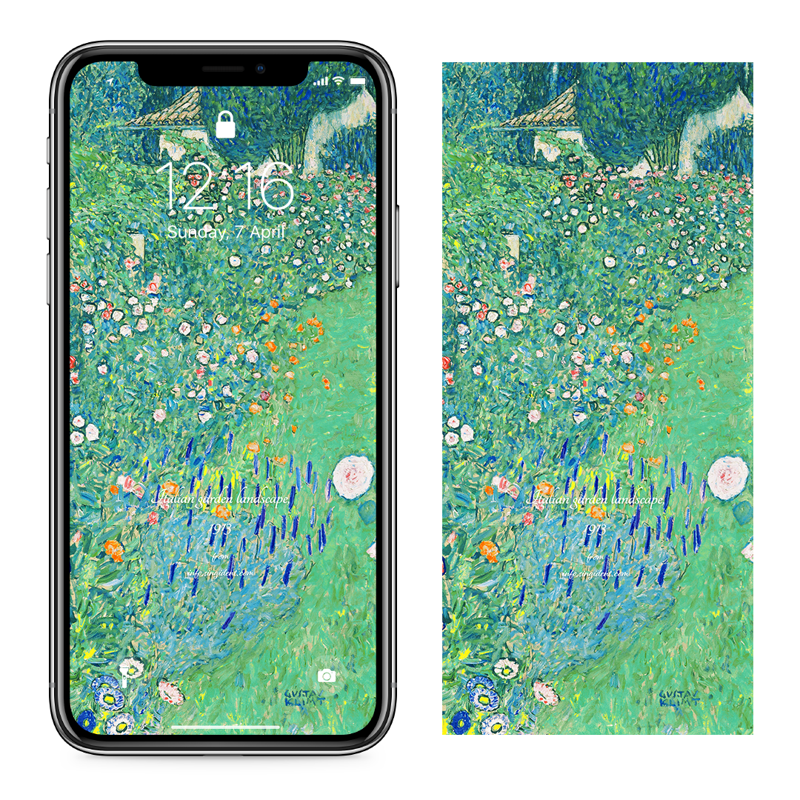 08 이탈리아 정원 풍경 C - Gustav Klimt 클림트배경화면