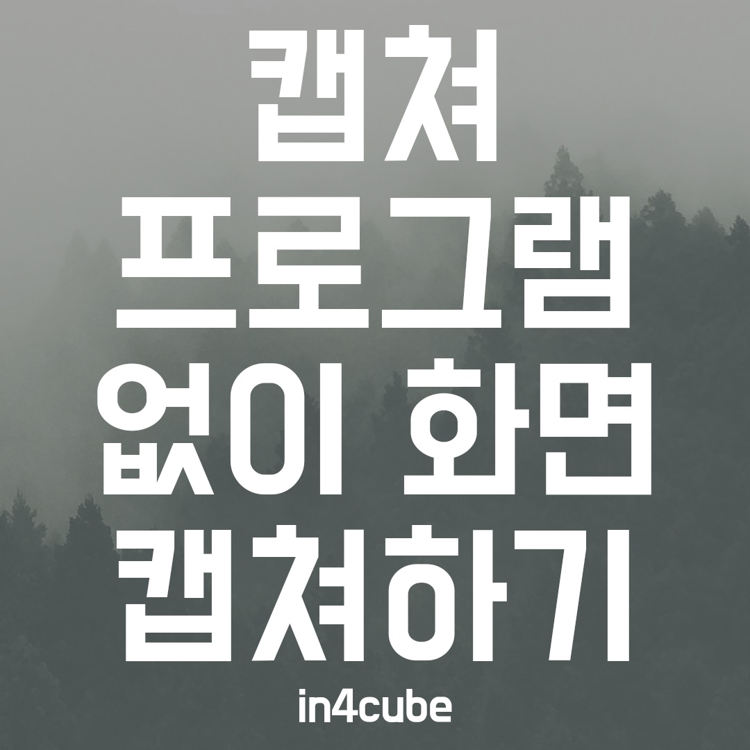 캡처-프로그램-없이-캡처하기