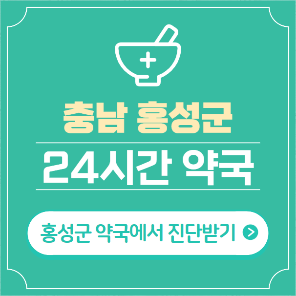  홍성군 24시간 약국 찾기 | 휴일 야간 심야 일요일 당번약국 13곳