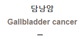  담낭암 [Gallbladder cancer]