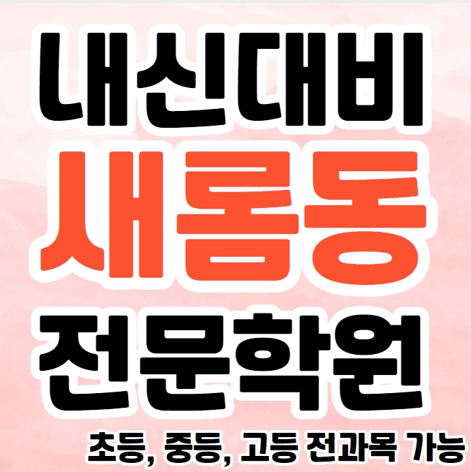  새롬동 중등 영어학원 새롬 고등 국어학원 초등 수학 소수정예 소그룹 공부방 교습소 종합 단과