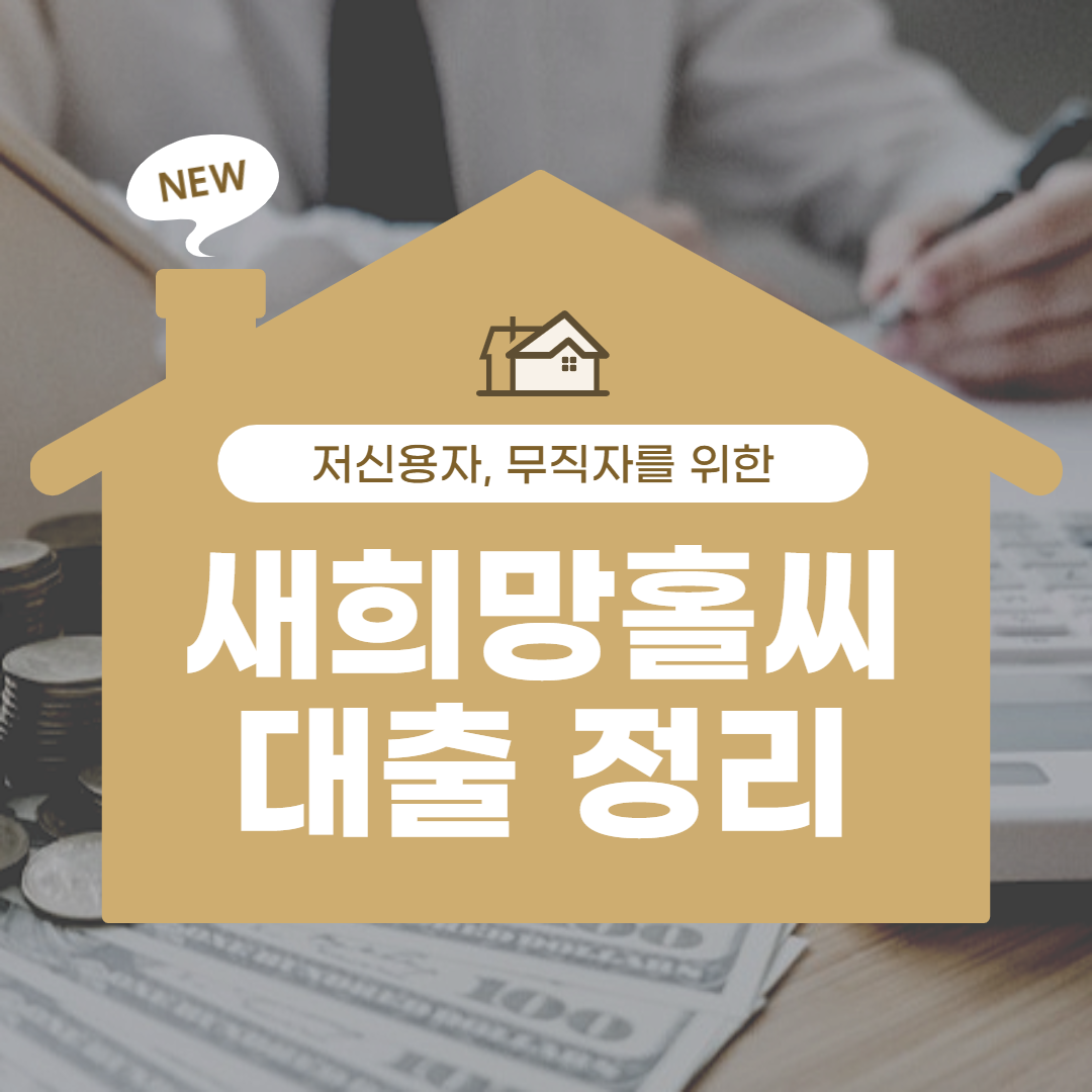  새희망 홀씨 대출 조건 자격 조회하는 가장 쉬운 방법