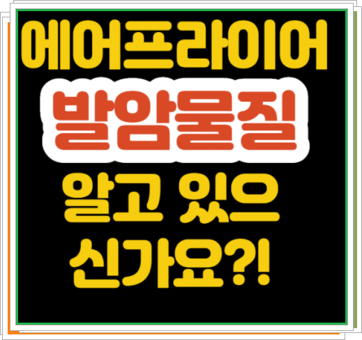  에어프라이어 발암물질 알고 사용 하는방법