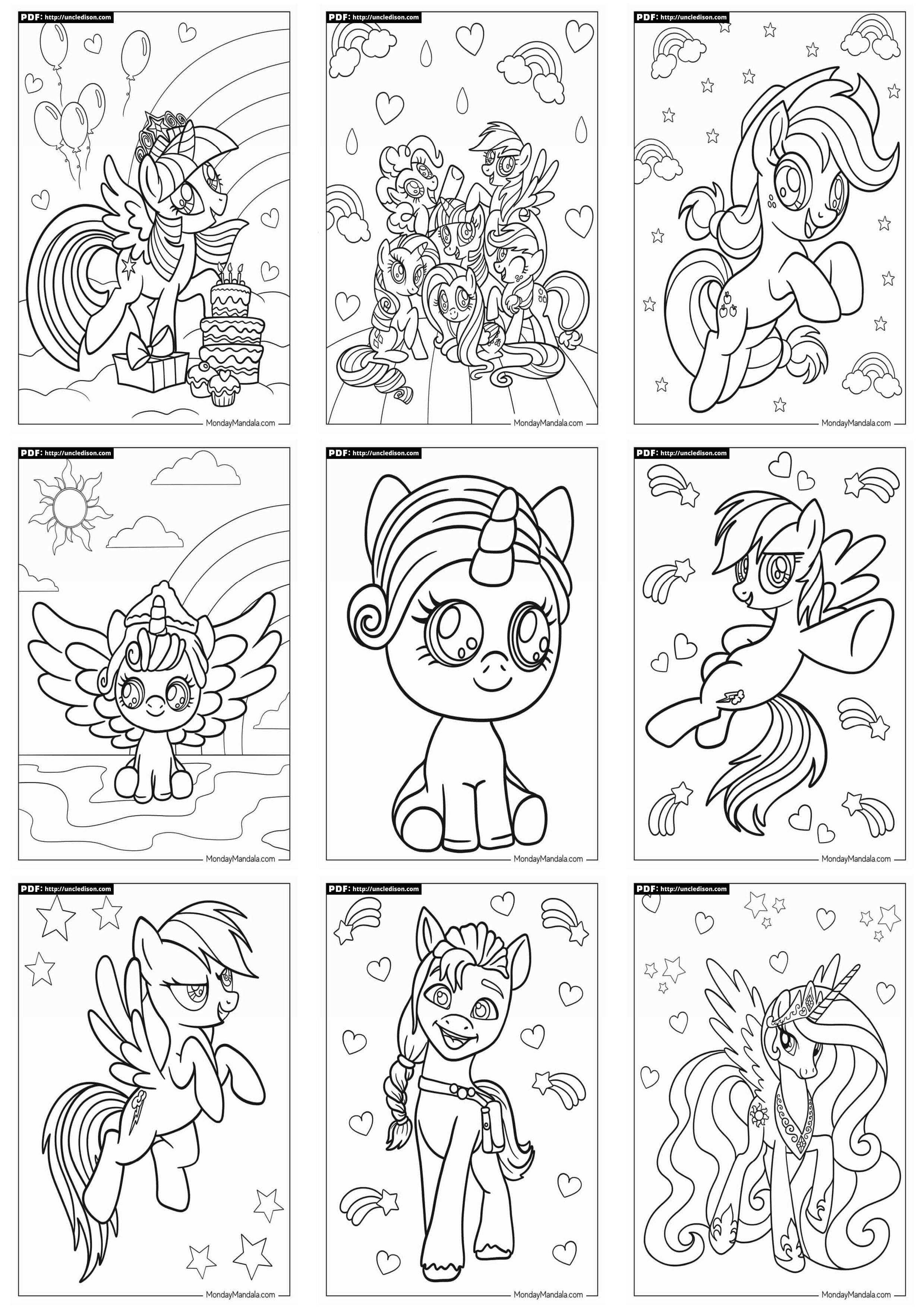 마이리틀포니 색칠공부 무료도안 My little pony coloring page