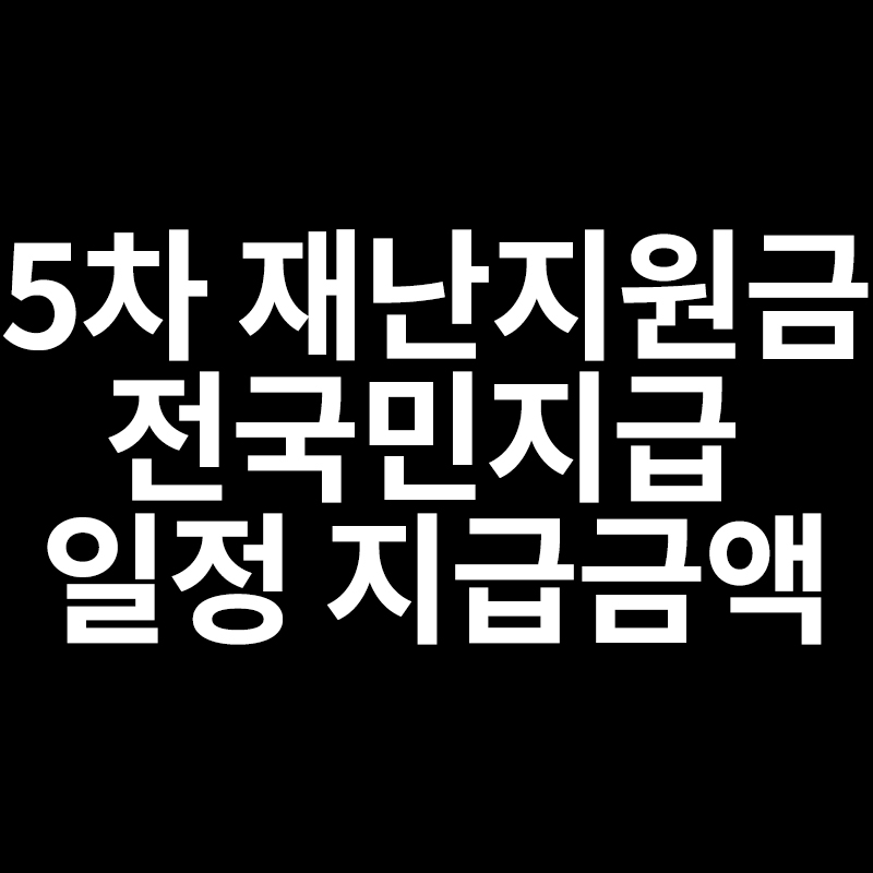  5차 재난지원금 대상 전국민지급 일정 및 지원금액을 알려드립니다