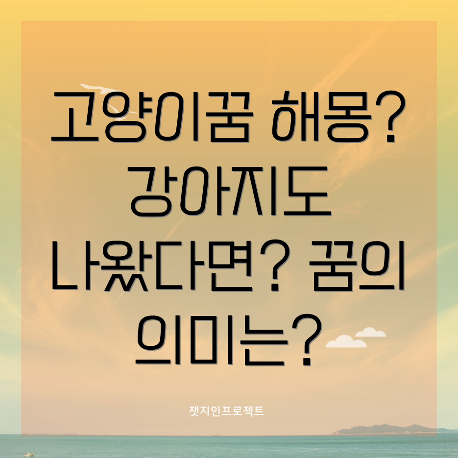 고양이꿈해몽