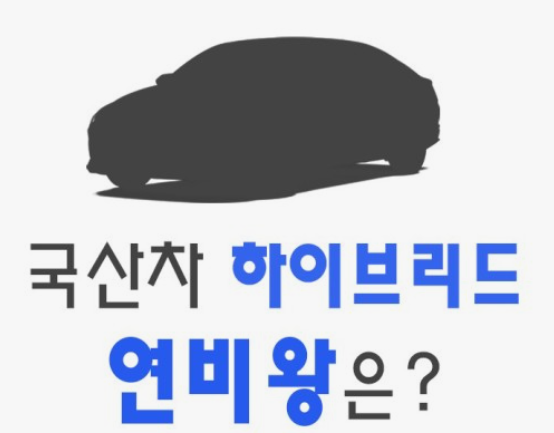 국산차 하이브리드 연비 1등