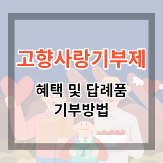  고향사랑기부제 답례품 및 혜택, 고향사랑e음, 답례품에 세액공제 더블 혜택 받기