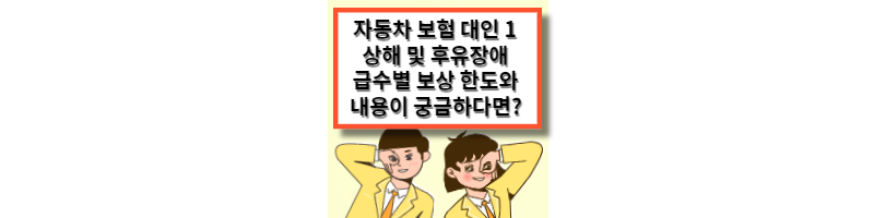 자동차보험-대인배상1-상해및후유장애-급수별-보상한도및내용