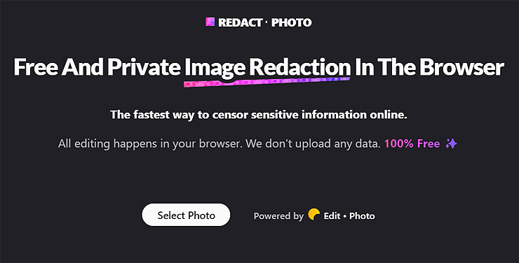 redact-photo-사이트-메인-화면