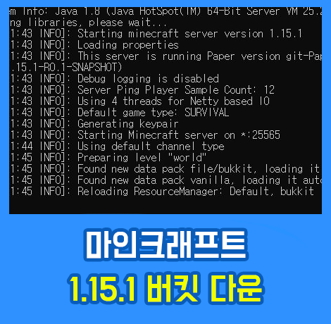 마인크래프트 1.15.1 버킷다운
