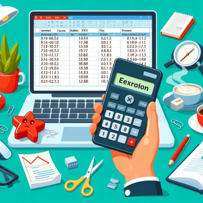 스마트폰을 사용하여 엑셀 작업을 하는 모습이 그려진 일러스트입니다.