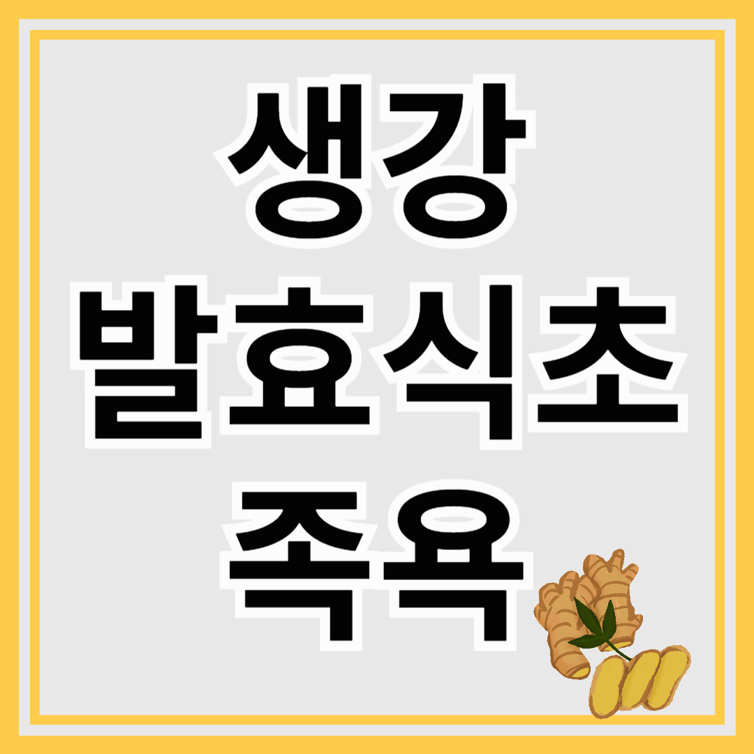 생강 발효식초 족욕 – 디톡스 족욕, 독소 배출 마사지