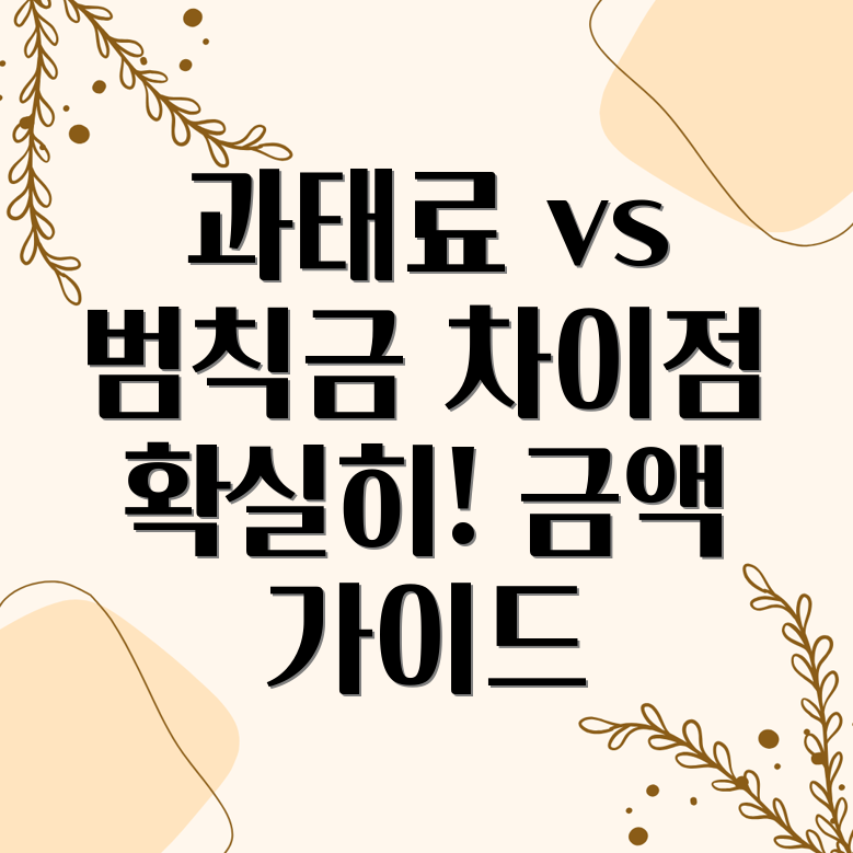 과태료범칙금