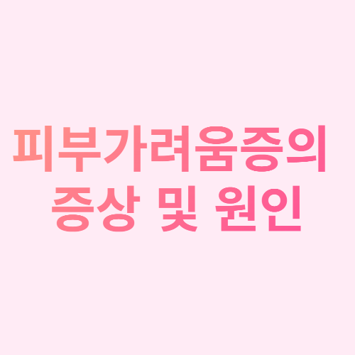  피부 가려움증의 증상 및 원인