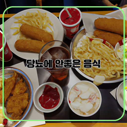 당도-높은-음식-고칼로리-음식-가공식품