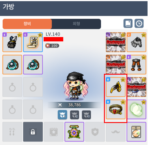 메이플M 1~140 유니온 공략(템세팅)