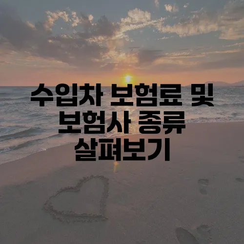 수입차 보험료 및 보험사 종류 살펴보기