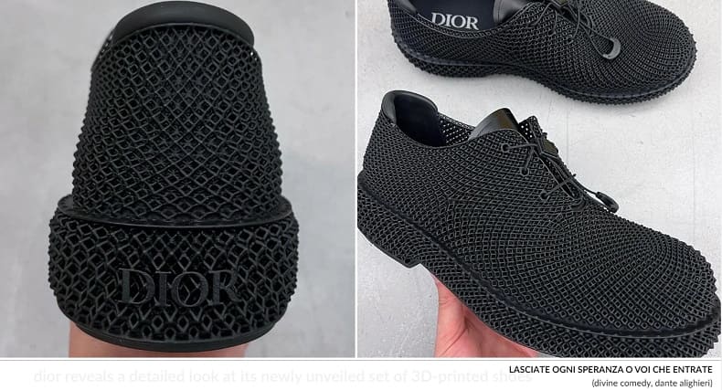  [파리 패션위크] 디올의 새로운 3D 프린팅 슈즈 VIDEO: Dior reveals a detailed look at its newly unveiled set of 3D-printed shoes