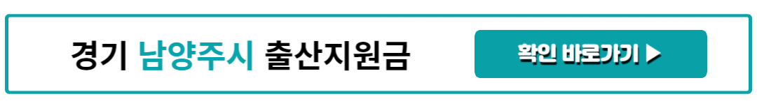 경기 남양주시 출산지원금