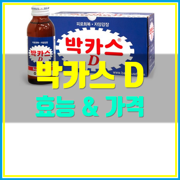 박카스 효능 가격 정보
