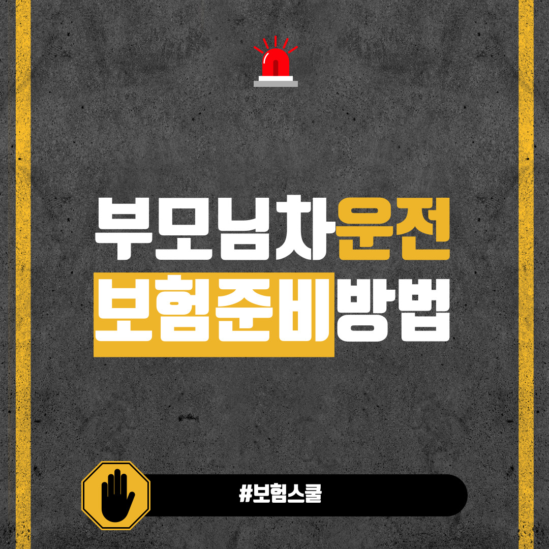 부모님 차 운전