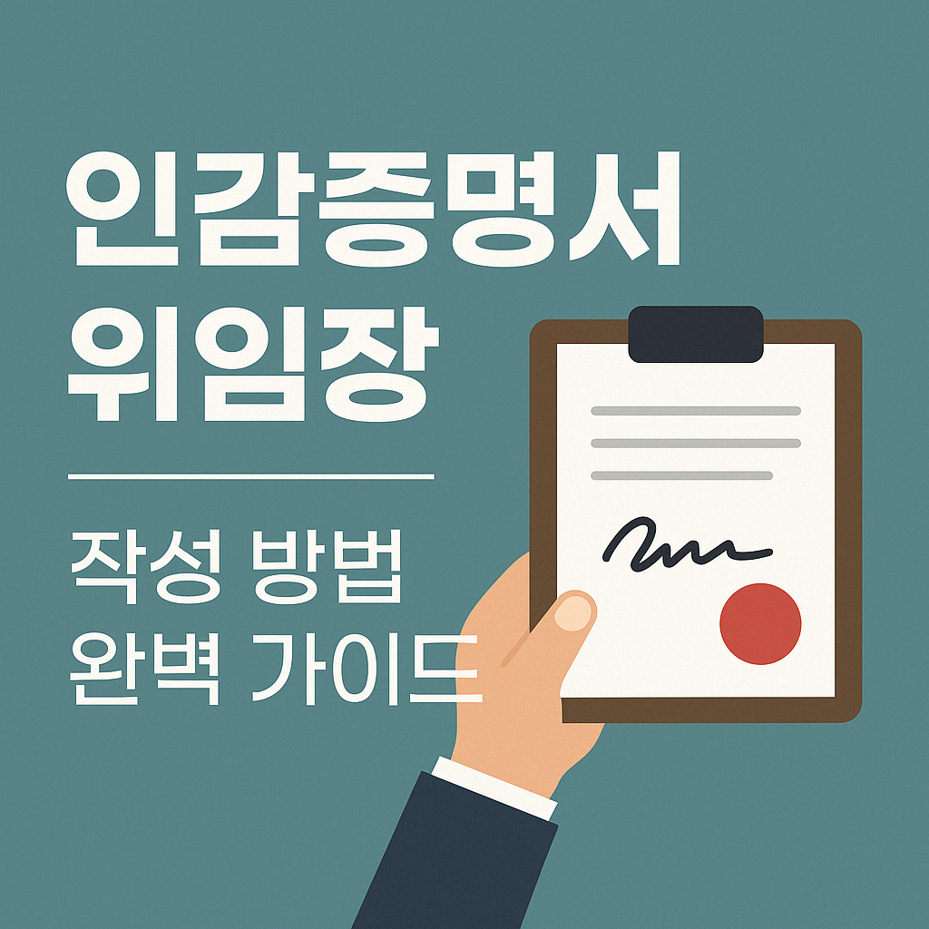 인감증명서 위임장 작성법