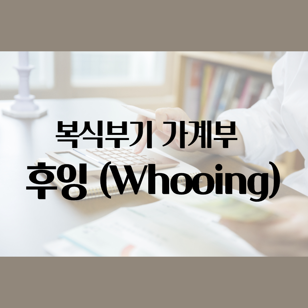 복식부기 가계부 추천 - 후잉(whooing)