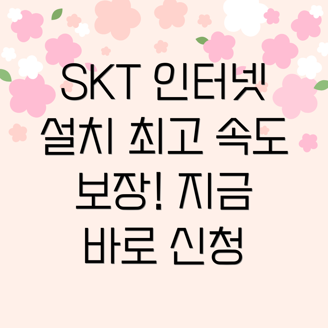 SKT 인터넷 설치