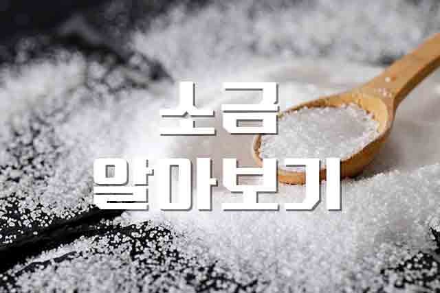  소금, 인간의 생존에 필수 적인 요소 소금 정보