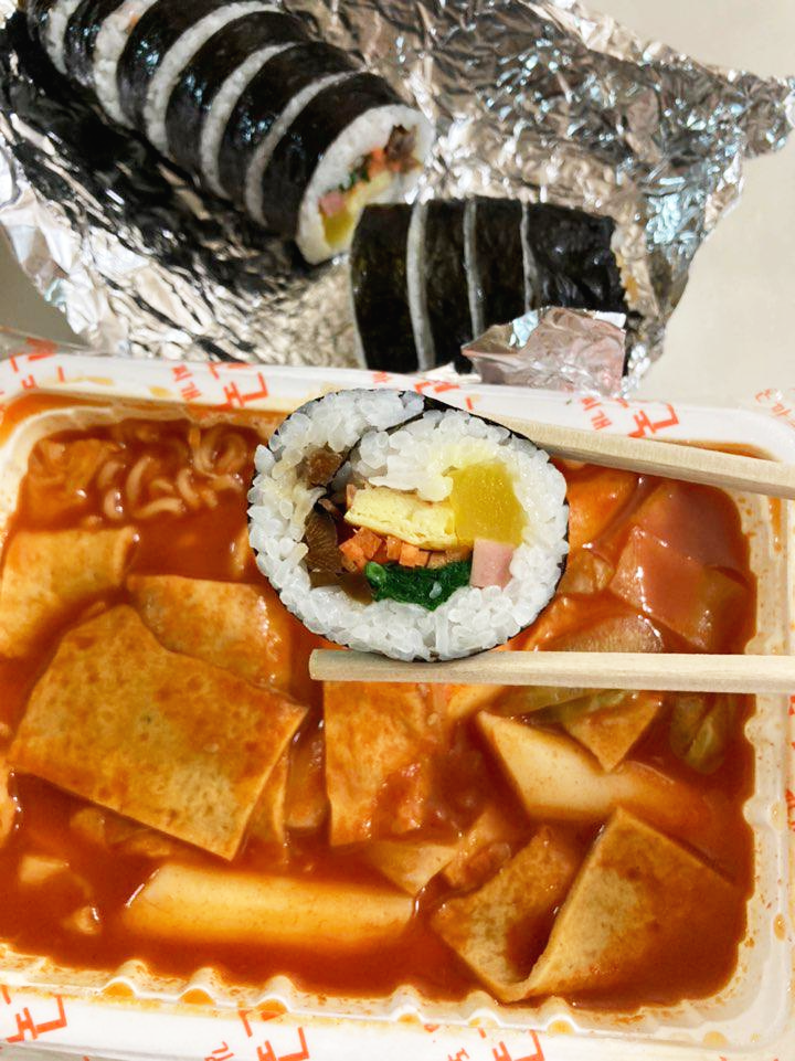  24시 김밥천국 메뉴 추천 - 김밥 + 라볶이와 스팸김치찌개!