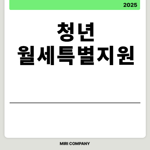 청년월세특별지원