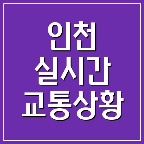  인천 실시간 교통상황 및 CCTV 영상 링크