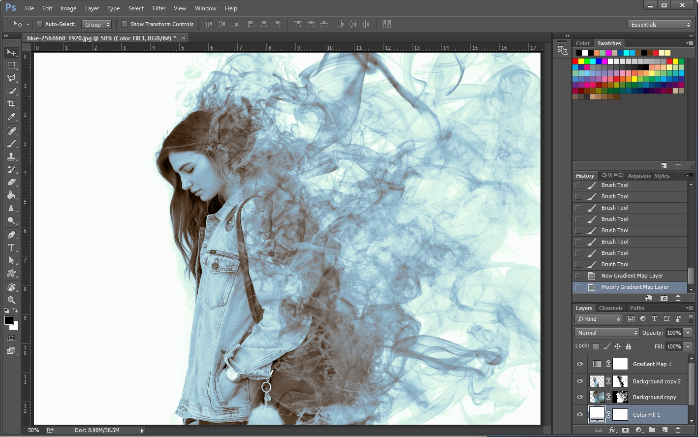 포토샵 연기효과