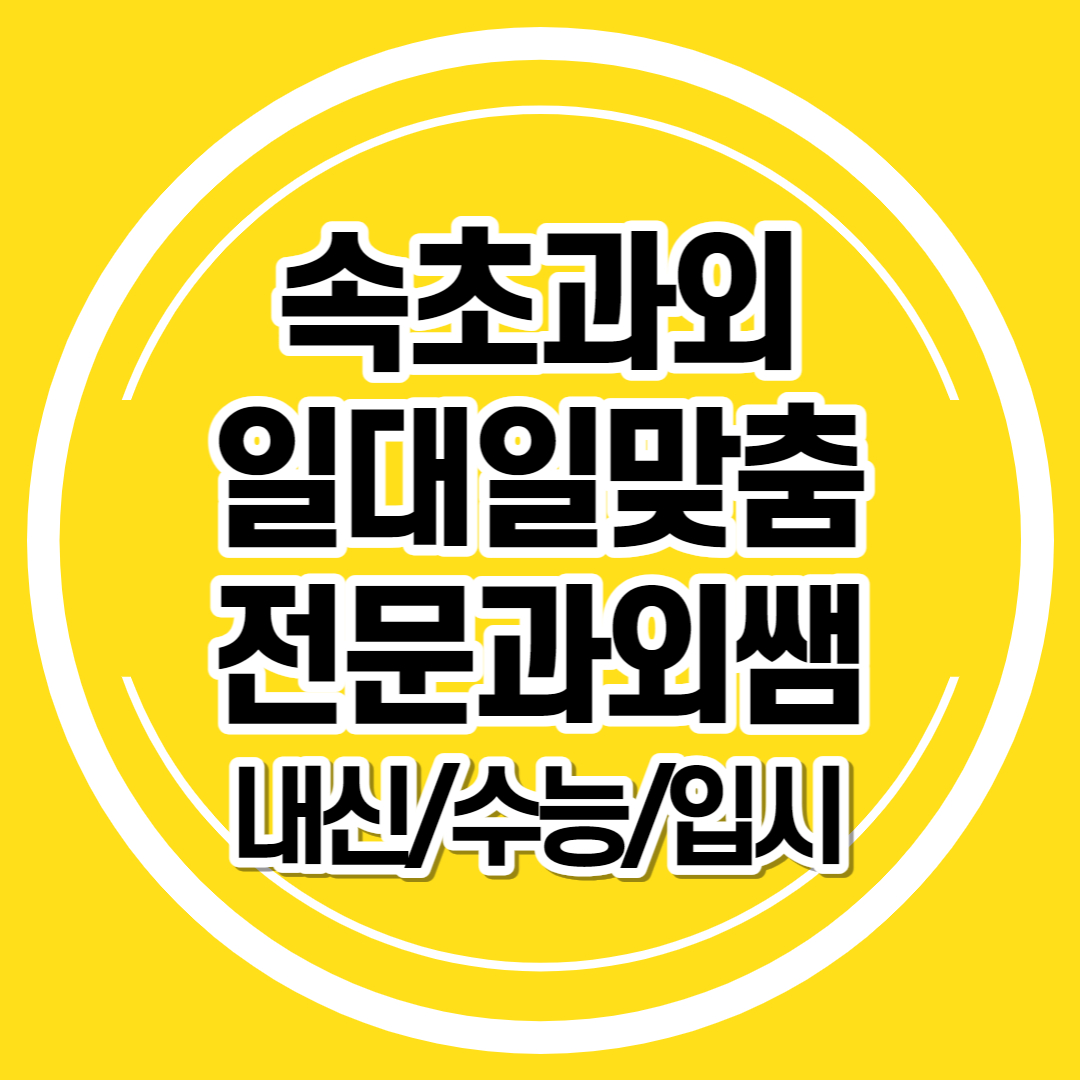 속초 영어과외 수학 일대일 고등 중등 국어과외 논술 전문 개인 초등과외 내신 수능 입시