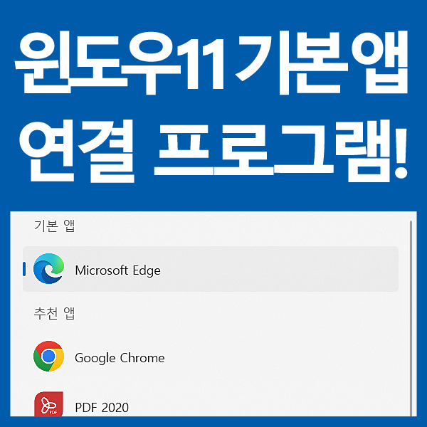 윈도우11 기본 앱 연결 프로그램 섬네일