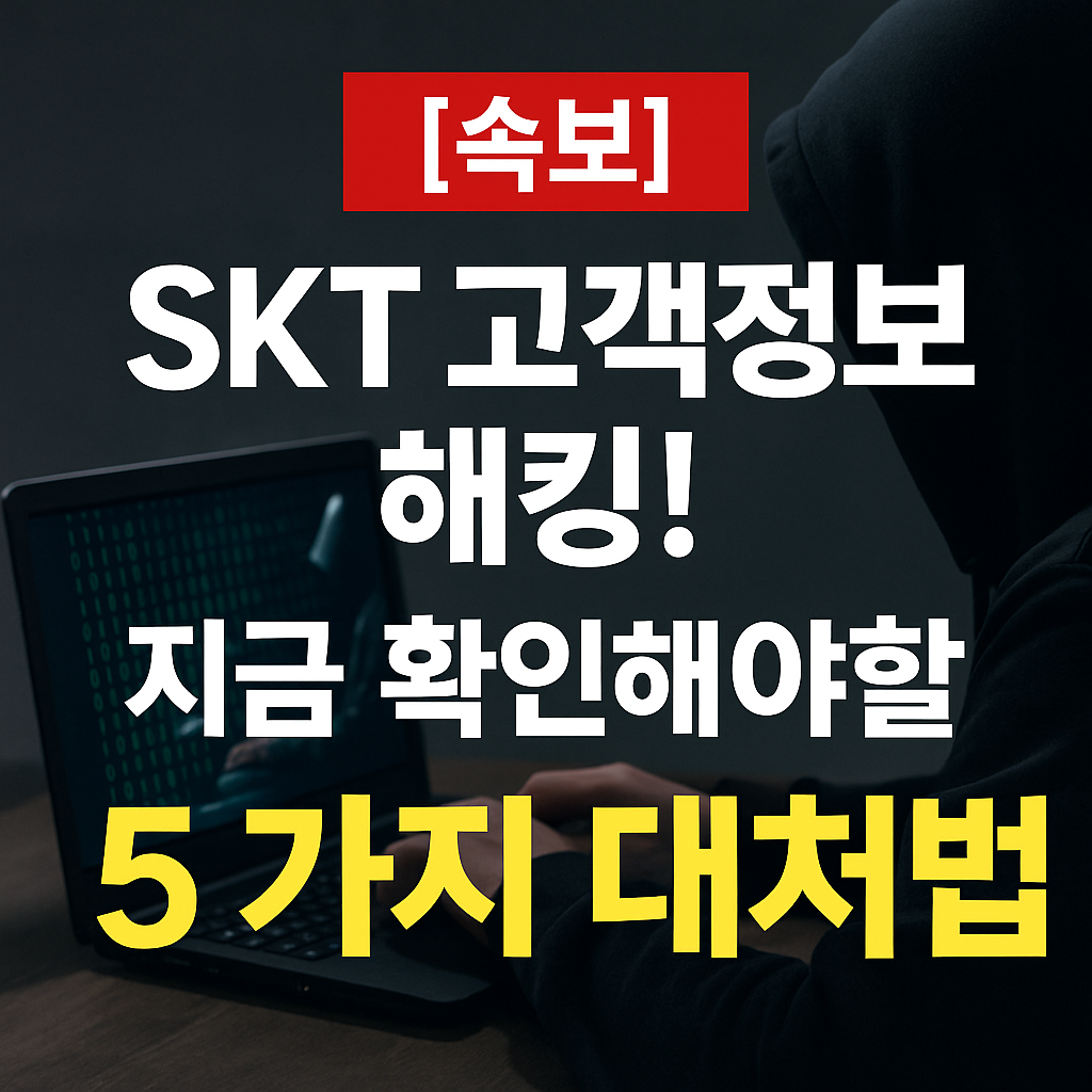 [속보] SKT 고객정보 해킹! 지금 확인해야 할 5가지 대처법