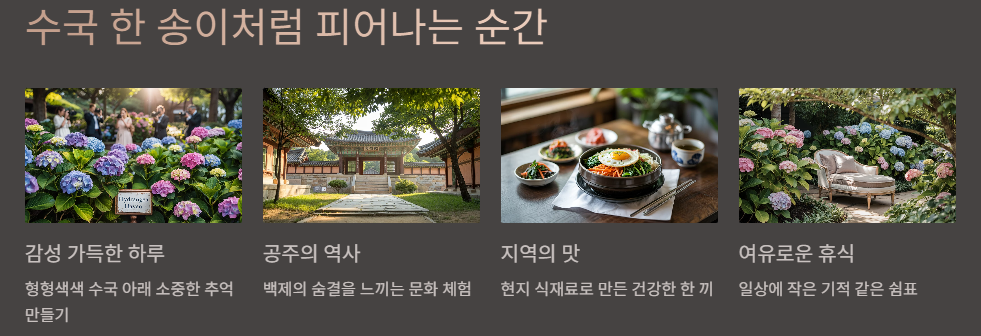 마무리 수국 한송이처럼