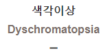  색각이상 [Dyschromatopsia]