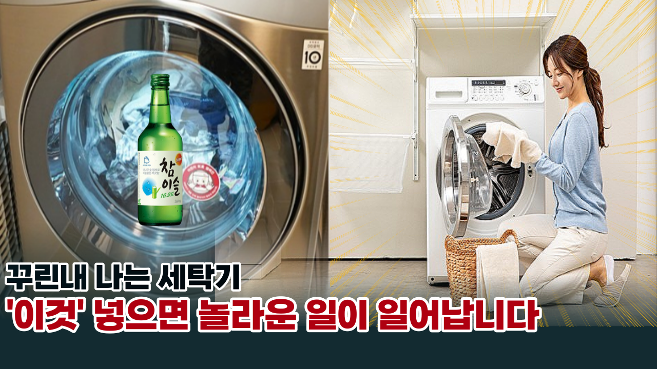  '꾸린내' 나는 세탁기에 이것 넣으면 놀라운 일이 벌어집니다.