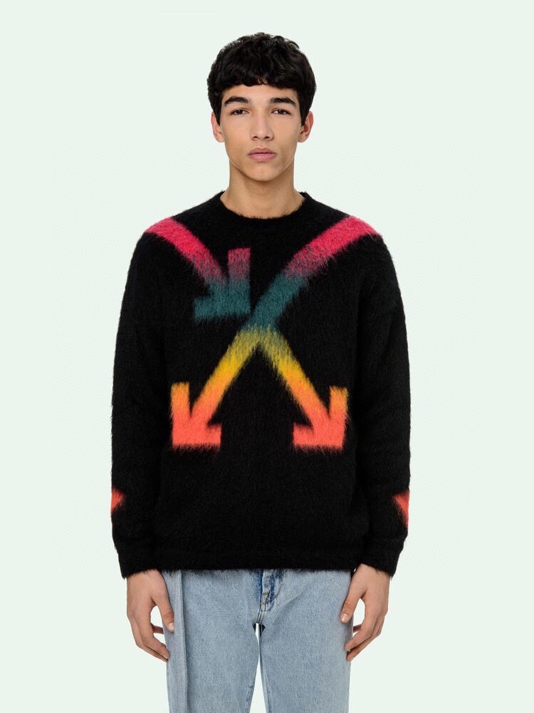  [OFF WHITE] 오프화이트 레인보우 애로우 모헤어 니트 스웨터 OMHA036E 20KNI002 1087